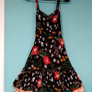 Black floral dress